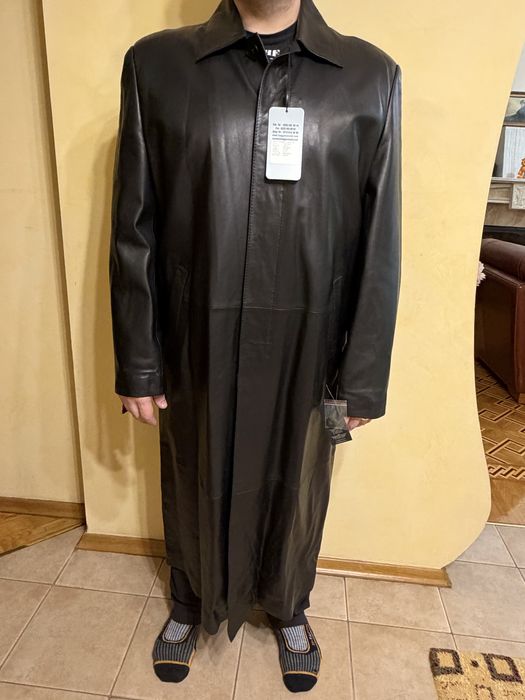 Кожаный мужской плащ Rossini, 58 размер