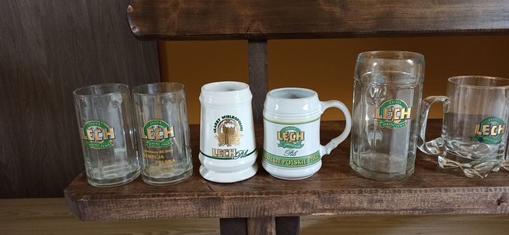 Kufle, szklanki, pokale Lech