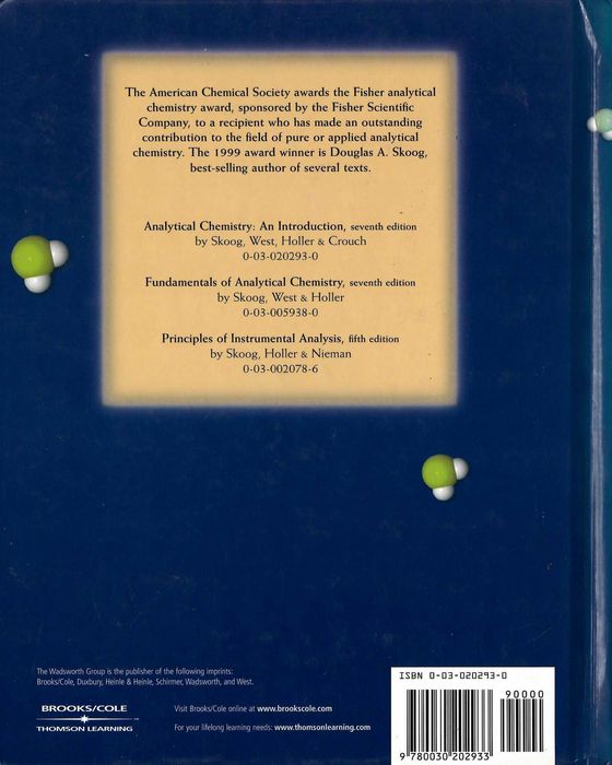 Livro "Analytical Chemistry - An Introduction" de Skoog/West 7th ed