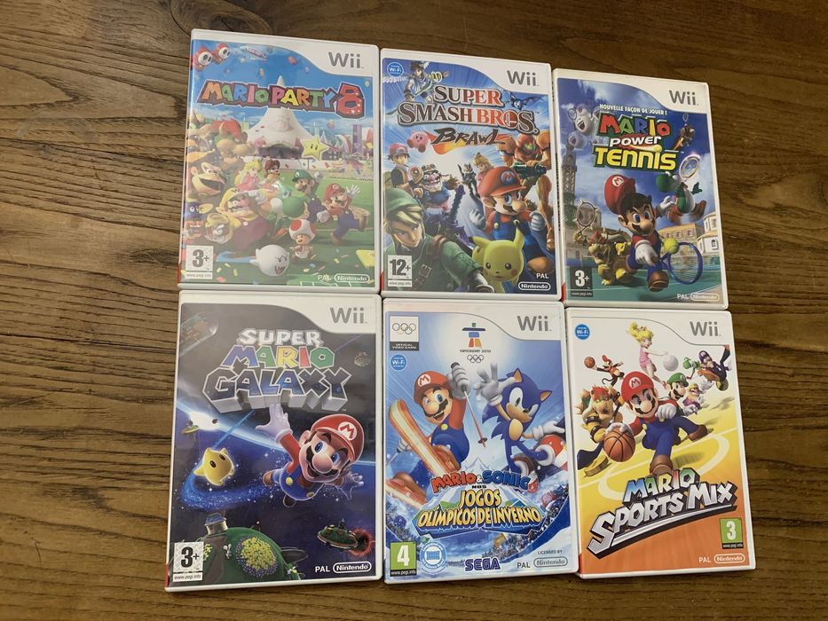 Wii Mario Party 9 Mario Kart Mario Galaxy 2 Kirbys Adventure Pokepark