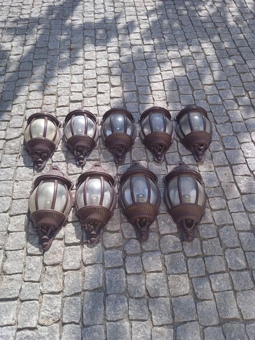 Conjunto de 9 candeeiros de exterior