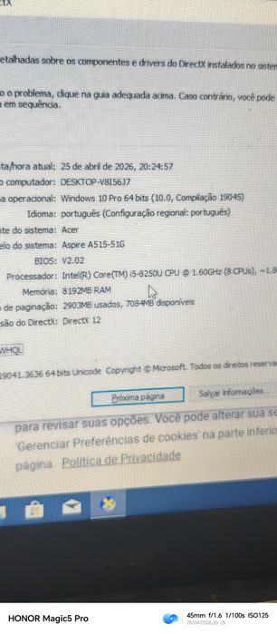 Acer i5 8 geração ler anúncio