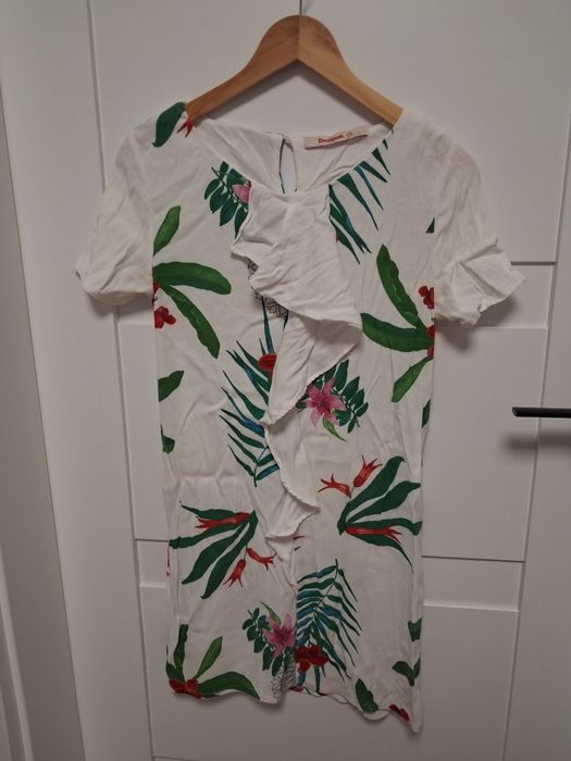 Desigual biala sukienka damska L