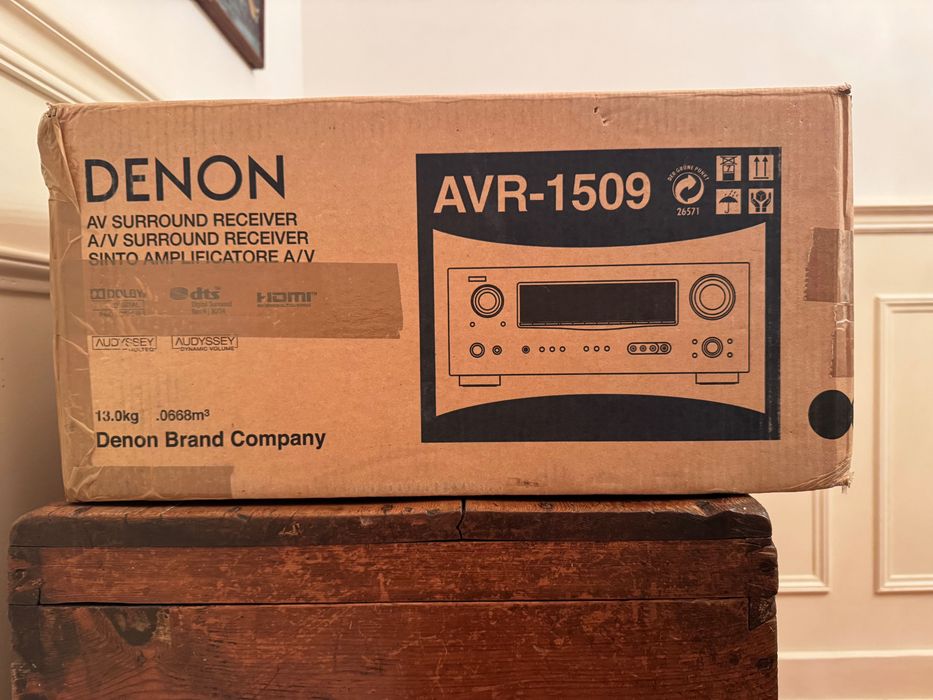 Denon AVR-1509 com comando, caixa original – HDMI OUT intermitente