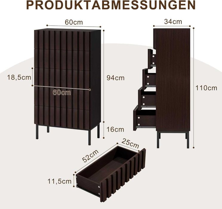 Nowa komoda z szufladami / szafka / regał / półka / UEV !W266!