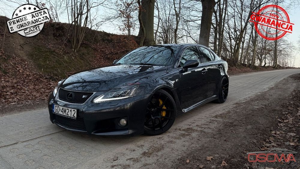 Lexus IS ISF 5.0v8 moc 423KM full led obniżona najbogatsza wersja sten idealny