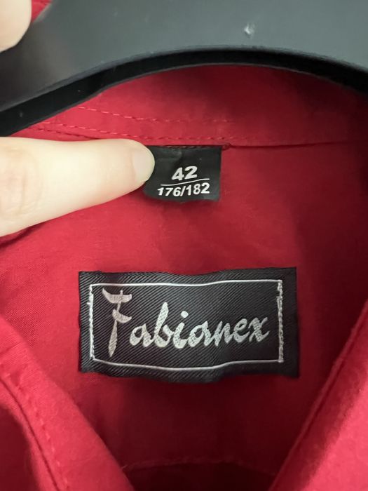 Czerwona koszula męska na krótki rękaw