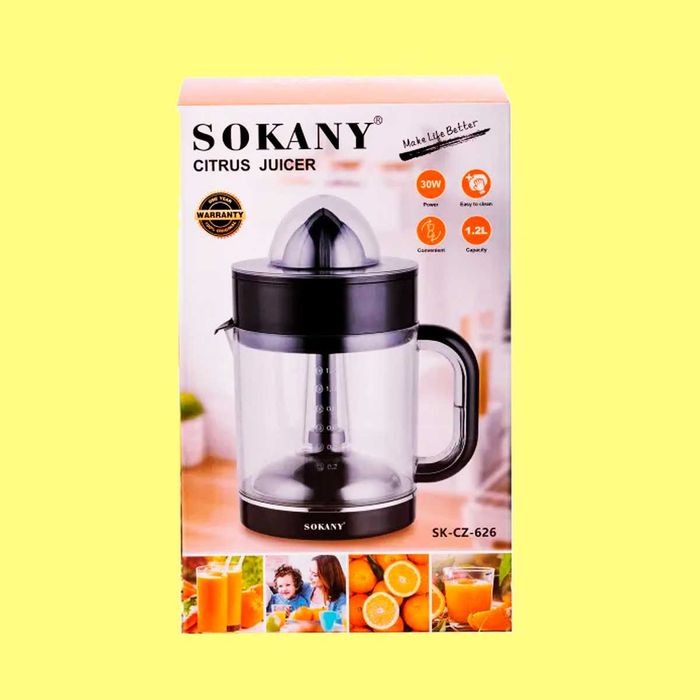 Соковижималка Для Цитрусових Sokany SK-CZ-626 / Електрична / 1,2 л / Цитрус-Прес