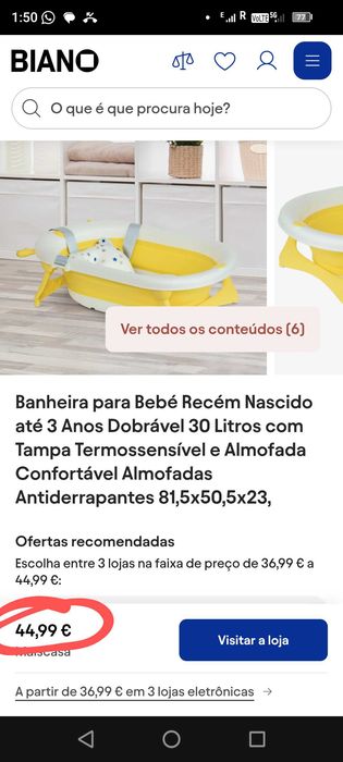 Banheira para bebê dobrável