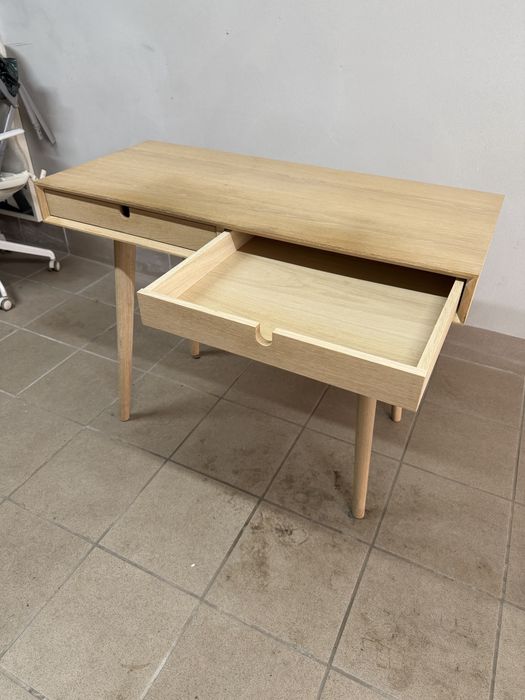Biurko drewniane dębowe Dąb 100x45 skandynawskie
