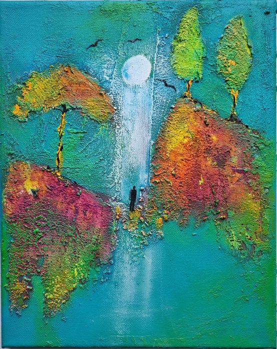 Obraz olejny 24x30 faktura farby RÓŻNE