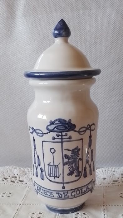 Pote de Farmácia/Albarelo em cerâmica espanhola Ceralfar Talavera