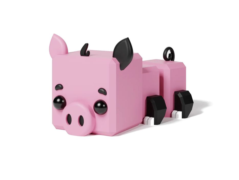 Porquinho Flexível Quadrado Adorável