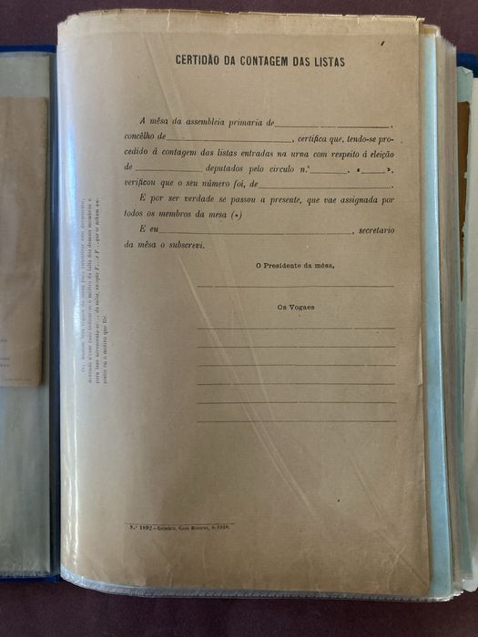 3 Certidões mesas de voto eleições legislativas 28 Ago 1910 Monarquia