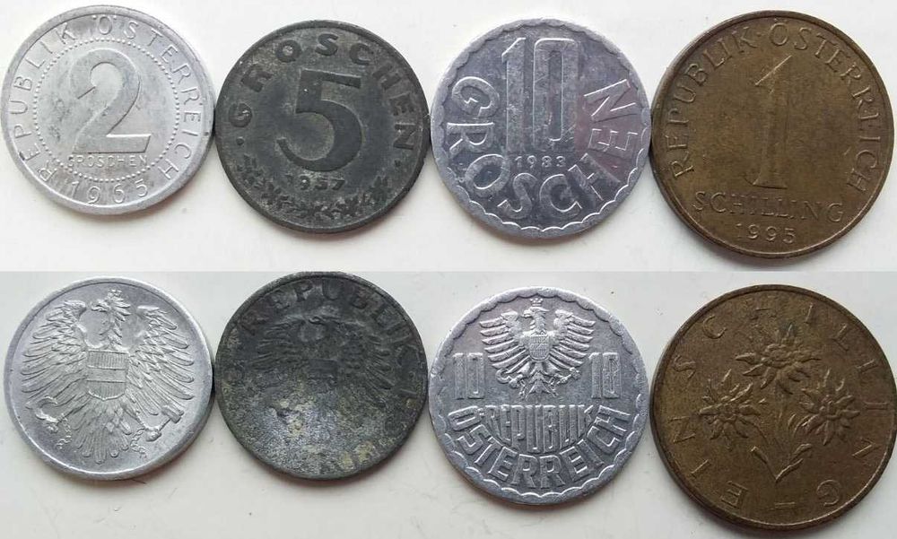 Наборы монет Грузии, Румынии, Швейцарии, Таиланда,