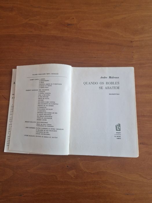 Romance "Quando os Robles se Abatem", André Malraux