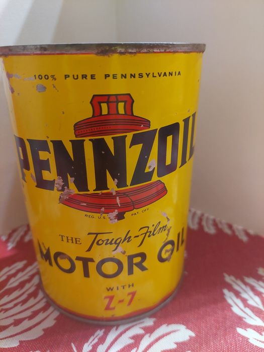 Lata antiga óleo motor Penzoil automobilia
