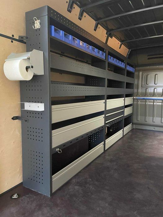 Zabudowa serwisowa warsztatowa regały samochodowe Ducato Boxer  L3 L4