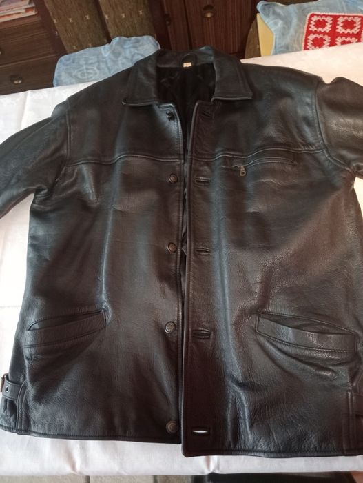 Sprzedam tanio kurtkę męską, skórzaną, czarną