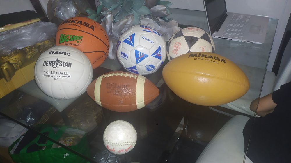 12 bolas e 1 taco: baske, rugby  fut., fut. Amer,  fut. Salão, voll
