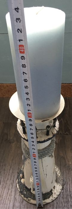 Conjunto de suporte vela e farol decorativo