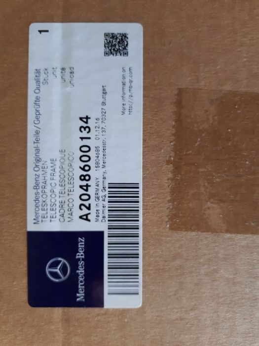 Barras telescópicas da bagageira do Mercedes