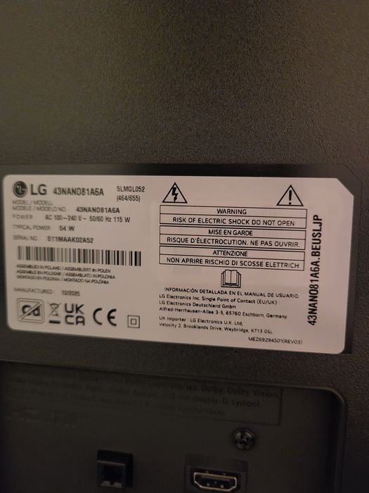 Televisão 43"  LG 43NANO81