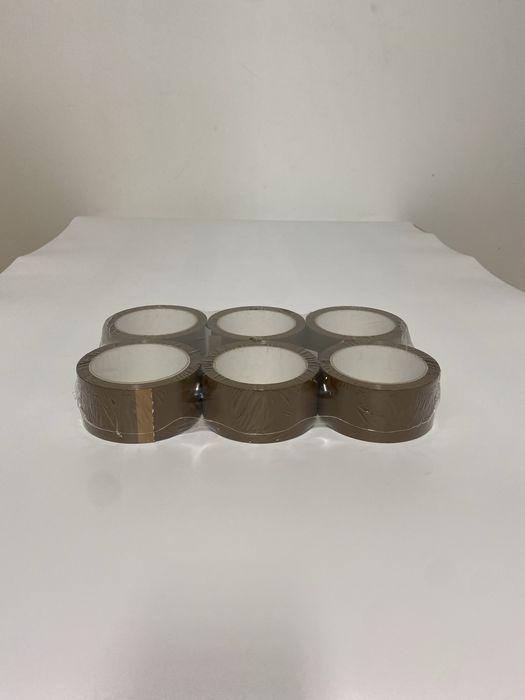 Pack 6 Rolos Fita Cola de Embalar Castanha