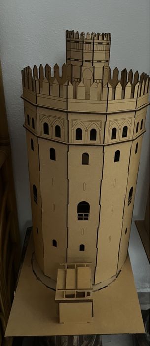 Torre do Ouro, Sevilha- em madeira-60cm de altura