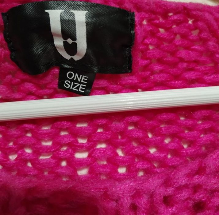 Рожевий плюшевий светр великого розміру