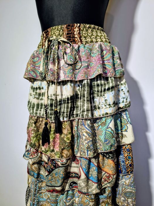 Spódnica boho z falbanek r. M, L, XL