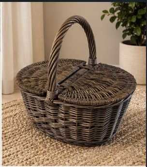 Cesta de Picnic Vintage em Verga