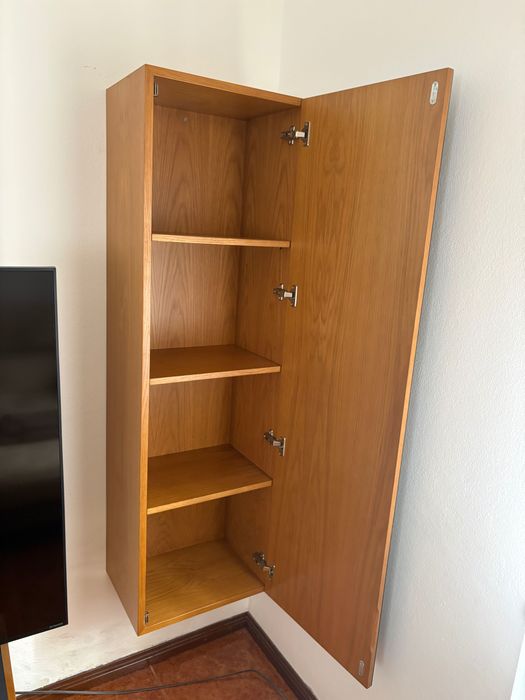 Móvel tv mesa de centro 2 móveis de parede