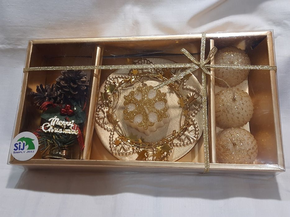 Подарочный набор со свечой Merry Christmas (свеча 4 шт)