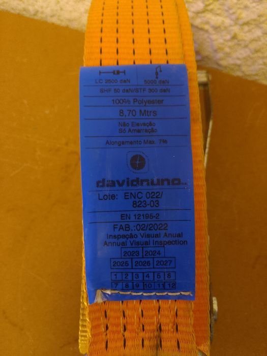 Cinta de amarração 8.70mts