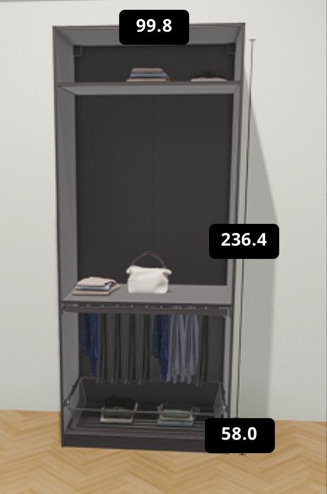 Armario PAX com portas de vidro