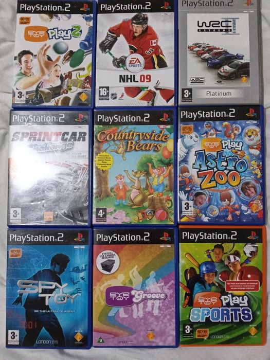 9 Jogos Ps2 + Camera EyeToy (Ler anúncio na totalidade)