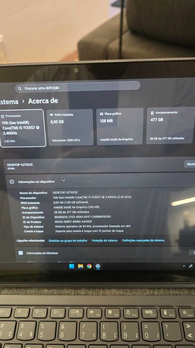 Portátil Tablet Lenovo Yoga Duet 7 Touch i5 8GB 512GB