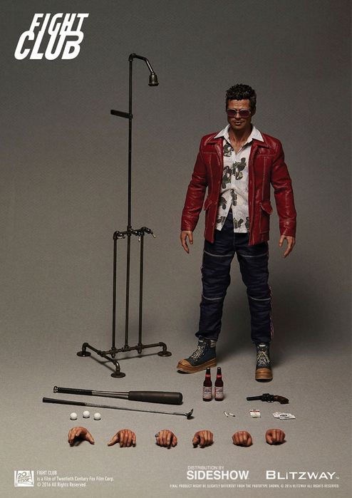 Фігурка 1/6 Fight Club Tyler Durden Red Jacket Blitzway тип hot toys