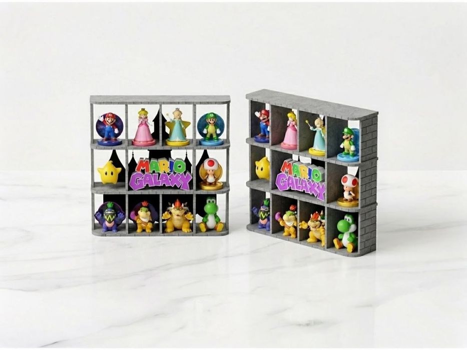 Expositor armário figuras Super Mario Galaxy McDonalds