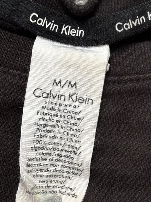 Calvin Klein czarny t-shirt białe Logo 38 M