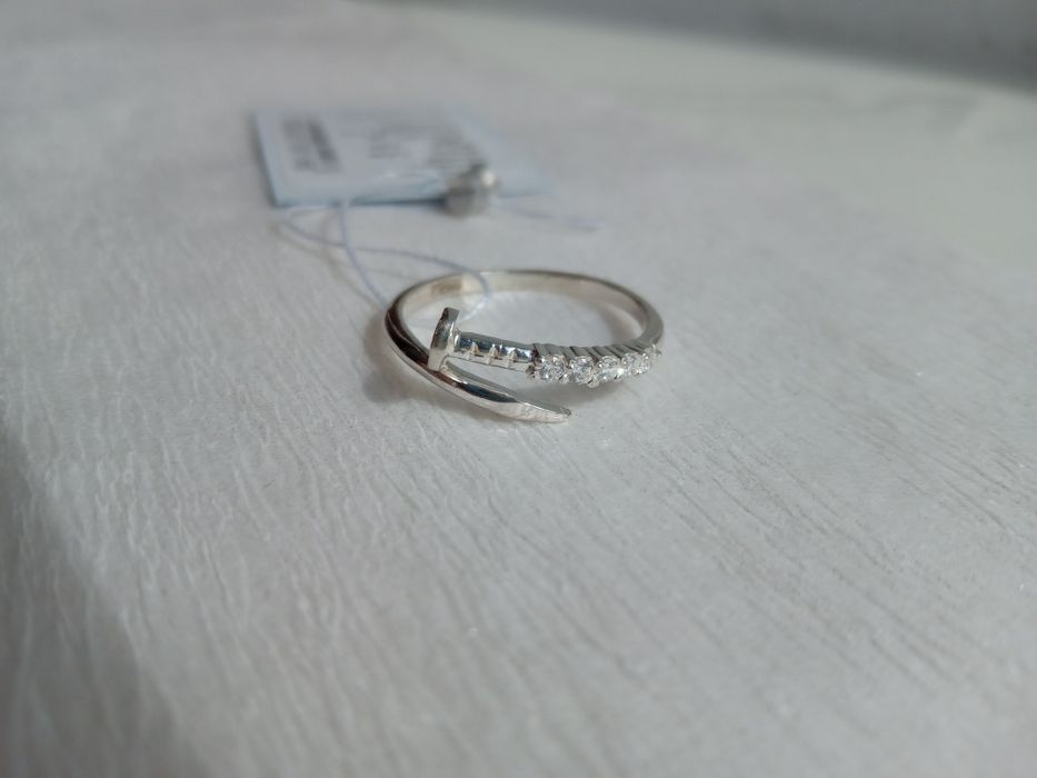 Серебряное кольцо гвоздь 17 18 19 в стиле Картье Cartier цвях каблучка кільце перстень срібло 925 проба колечко