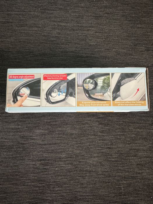 Espelho Auxiliar p/ Espelho Retrovisor de carros com rotação 360 graus