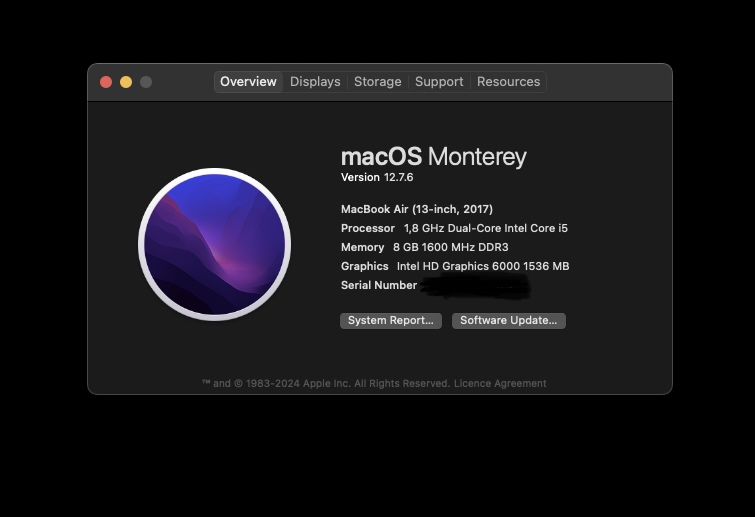 Apple Macbook Air 13’ de 2017