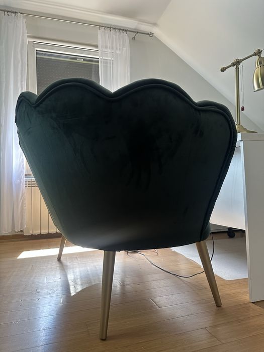 Sofa muszla butelkowa zieleń