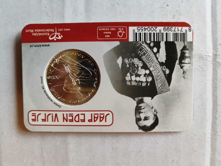 Coincard de moeda de 5€ UNC - Jaap Eden