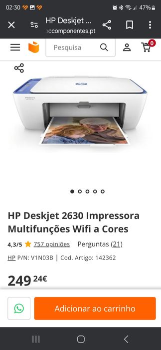 Impressora HP deskjet 2630