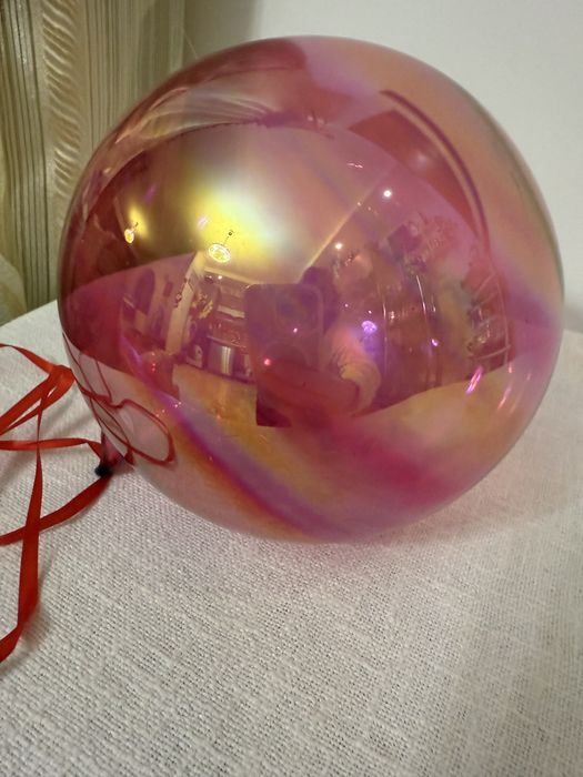 Szklana duża bombka choinkowa