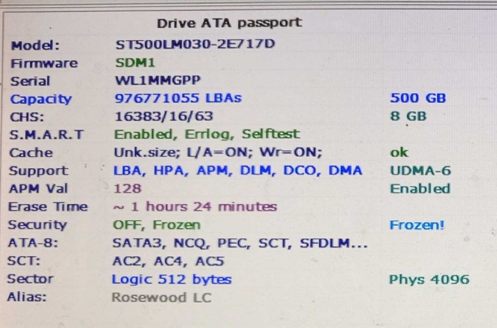 HDD 2.5 жесткий диск 500 ГБ SATA3 (ATA-8) ST500LM030-2E717D