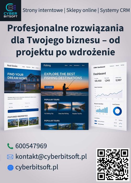 Strony internetowe, systemy CRM, systemy ERP, strony wizytówki, sklepy internetowe
